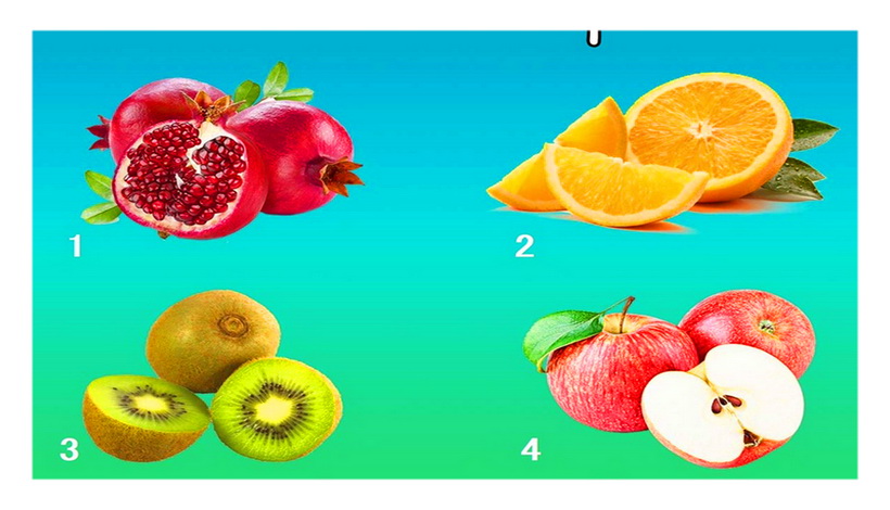 Выбери фрукт с ответом. Выбери фрукт и узнай.